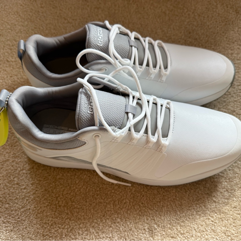 Skechers Men's White and Gray Athletic Shoes